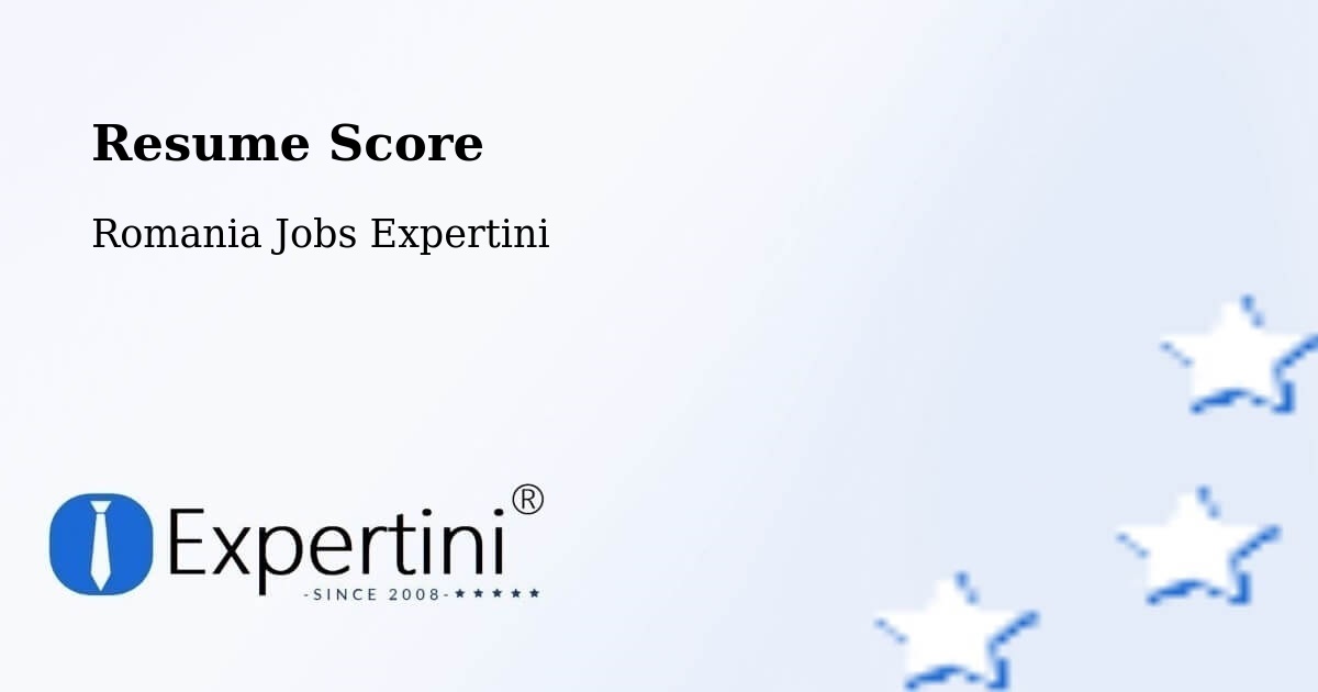 Resume Score & Job Description Match Tool – Dudu - Romania Jobs Expertini